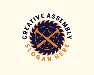 Assembly - Industrial Saw Hammer logo design