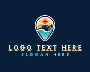 Travel Blogger - Travel Location Cruise logo design