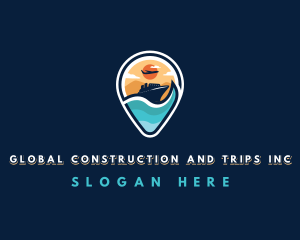 Travel Location Cruise logo design