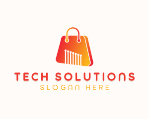 Paper Bag - Digital Tech Marketplace logo design