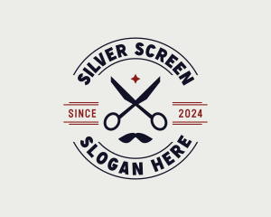 Barber Grooming Scissors Logo