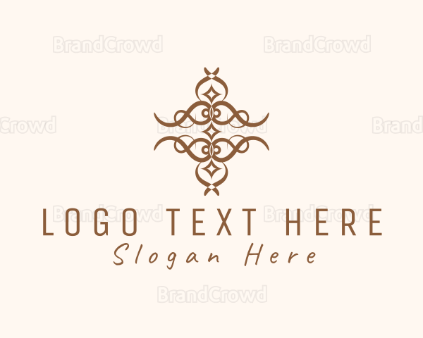 Cross Ornament Decoration Logo