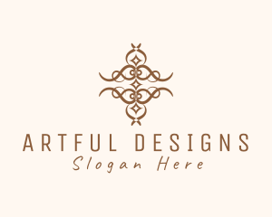 Cross Ornament Decoration logo design