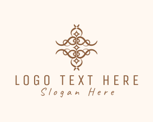 Cross Ornament Decoration Logo