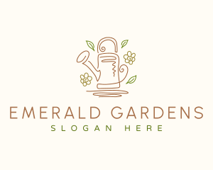 Gardening Watering Can logo design