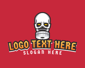Toxic - Skull Mask  Esport logo design