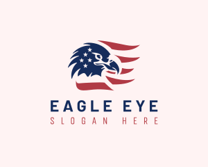 Patriotic American Eagle logo design