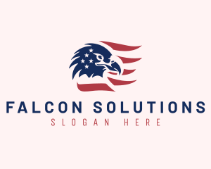 Patriotic American Eagle logo design