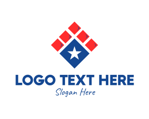 Patriotic Star Tile logo design