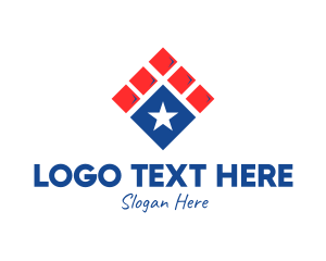 Patriotic Star Tile Logo