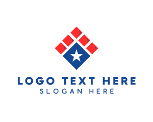 Politics - Patriotic Star Tile logo design