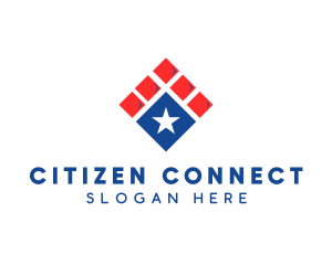 Citizenship - Patriotic Star Tile logo design