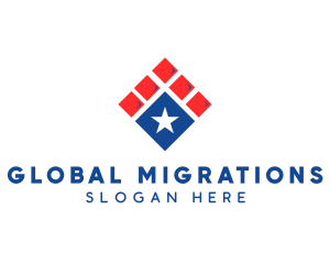 Immigration - Patriotic Star Tile logo design