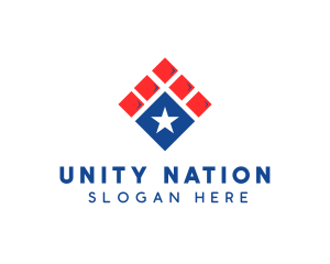 Patriotic Star Tile logo design