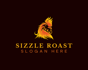 Roast - Blazing Roast Chicken logo design