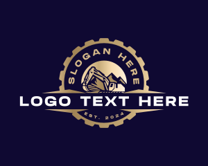 Cog - Excavator Mountain Digger logo design