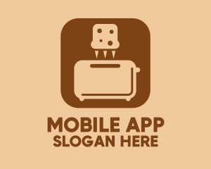 Bread Toaster Mobile App logo design