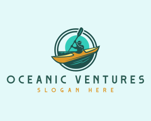 Kayaking Ocean Vacation logo design