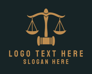 Notary - Court Justice Scale logo design