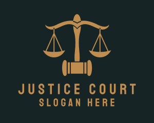 Court - Court Justice Scale logo design