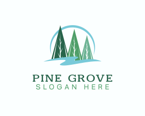 Forest Pine Tree logo design