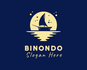 Sailing Boat Moon Logo