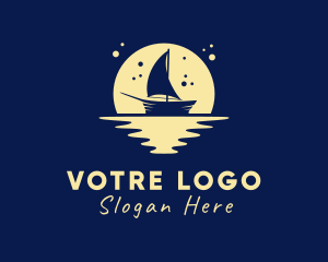 Explorer - Sailing Boat Moon logo design