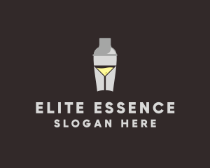 Drinking Game - Cocktail Shaker Glass logo design