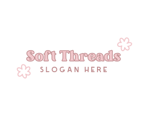 Cute Flower Pastel Wordmark logo design