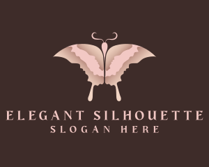 Silhouette - Woman Silhouette Butterfly logo design