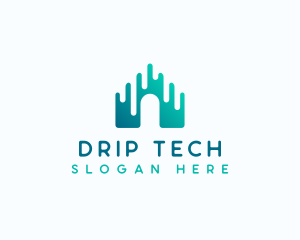 Paint Drip House logo design