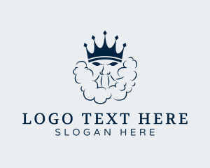 Electronic Cigarette - Smoking Crown Man logo design