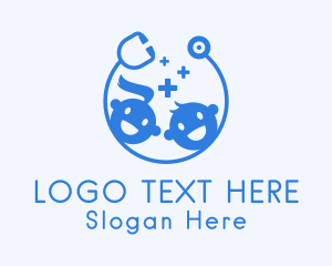 Stethoscope - Happy Toddler Dentist logo design