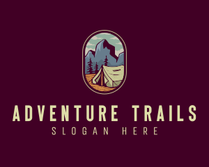 Outdoor Camping Tent logo design