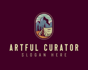 Outdoor Camping Tent logo design