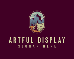 Outdoor Camping Tent logo design