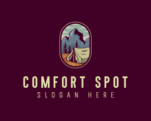 Outdoor Camping Tent logo design