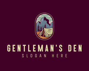 Outdoor Camping Tent logo design