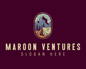 Outdoor Camping Tent logo design