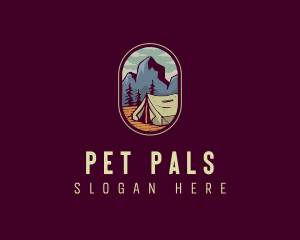 Outdoor Camping Tent logo design