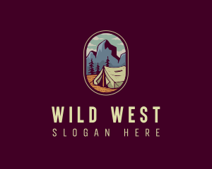 Outdoor Camping Tent logo design