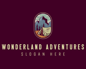 Outdoor Camping Tent logo design