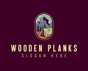 Outdoor Camping Tent logo design