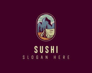 Outdoor Camping Tent logo design