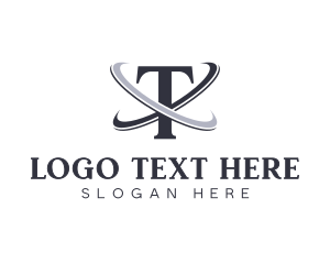 Classic - Simple Swoosh Letter T logo design