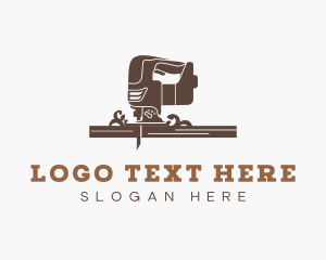 Logging - Industrial Jigsaw Woodcutter logo design