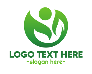 Green Mother Leaf logo design