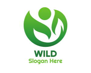 Green Mother Leaf Logo