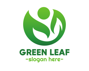 Green Mother Leaf logo design