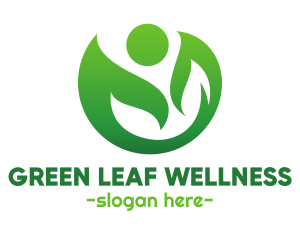 Green Mother Leaf logo design